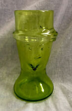 Vintage Wheaton NJ Glass Co Green Colonial? Face Vase picture