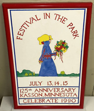 1990 Festival in the Park Kasson Minnesota Painting Signed & #ED Angela Parker picture
