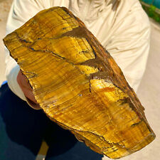 12.4LB Large Golden Tiger'S Eye Rock Quartz Crystal Mineral Specimen Metaphysics picture