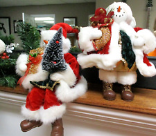 Christmas Snowman Shelf Sitter & Standing Snowman Set of 2 Winter Home Decor picture