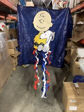 Peanuts Charlie Brown & Snoopy YaY Patriotic Windsock - 40230 picture