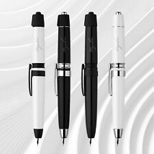 New MAJOHN A3 Press Rotate Fountain Pen Resin Retractable EF with Clip WritingdM picture