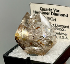 13.58 g Herkimer Diamond Cluster w/ Rainbows, Golden Iron Oxide picture