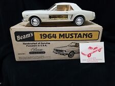 1964 FORD MUSTANG WHITE CAR JIM BEAM WHISKEY DECANTER OPENED & Emptied W/Box picture