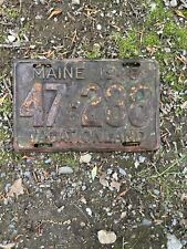 1948 Maine Vacationland Brass License Plate #47-288 picture