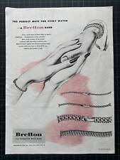 Vintage 1945 Bretton Watch Bands Print Ad picture