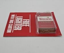 Vintage 90s Winston Cigarette Pack Novelty Lighter Red White Promo New Display picture