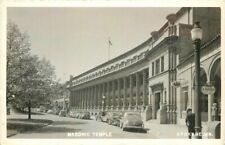 Spokane Washington Fraternal 1940s Masonic Temple Autos Photo Postcard 21-8774 picture