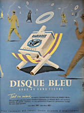 1957 GAULISH CIGARETTE BLUE DISC PRESS ADVERTISEMENT WITH OR WITHOUT FILTER picture