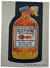 Vintage 1970s Topps WACKY PACKAGES Blisterine Mouthwash Sticker picture