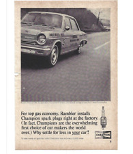 1964 Champion Spark Plug Vintage Magazine Print Ad Rambler American 400 Car picture