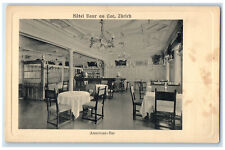 c1910 Hotel Baur Au Lac Zurich Switzerland Dining American-Bar Antique Postcard picture