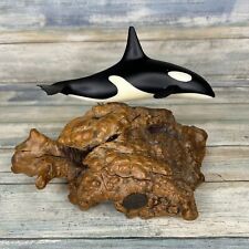 John Perry Orca Killer Whale Burl Wood Art Sculpture Ocean picture