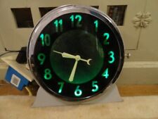 Vintage/Antique Glo-Dial Neon Industrial Garage Wall Clock (Everything Works) picture