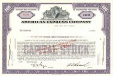 American Express Co. - 1960's-70's dated AMEX Stock Certificate - Famous Credit  picture