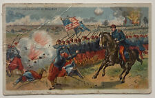 Victorian Trade Card W Duke Sons & Co Tobacco Federal Advance Bull Run Civil War picture