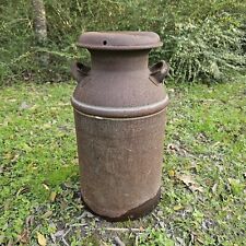 Antique Vintage Metal Milk Can With Handles  picture