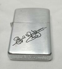 1940's 3 Barrel Hinge 2032695 Patent Zippo Lighter - Engraved Signature On Front picture