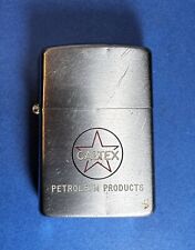 1947 Zippo Lighter 3 Barrel 14 Hole Caltex Petroleum Products Nickel Silver picture