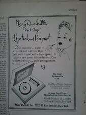1936 Mary Dunhill Perl top lipstick and compact cosmetics beauty  vintage ad picture
