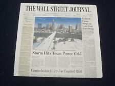 2021 FEBRUARY 16 THE WALL STREET JOURNAL - STORM HITS TEXAS POWER GRID picture