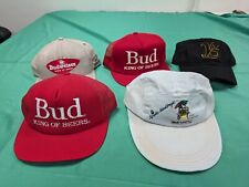 Lot Of 5 Anheuser Busch Budweiser Hats Snapback Stretch picture