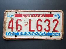 1976 Nebraska License Plate 46 - L632 picture