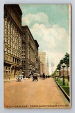 Chicago IL-Illinois, Michigan Avenue, Antique, Vintage c1910 Souvenir Postcard picture