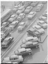 Overhead View of Parked Cars 1955 Photo - Transit Strike Enters Fifth Day Here. picture
