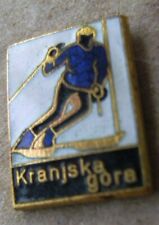 Kranjska Gora - SKI SKIING  Slovenia Ex Yugoslavia - vintage enamelled pin badge picture