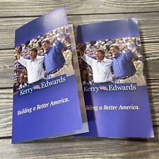 Kerry Edwards Buidling A Better America Pamphlet Set Of 2 picture