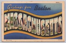 Boston Massachusetts, Large Letter Greetings, Vintage Postcard picture