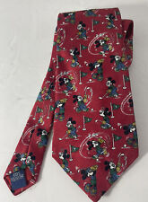 Disney Mickey Mouse Red Men's Neck Tie 'Mickey Unlimited' Mickey Golf picture