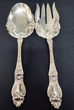 Sterling Silver Flatware - Frank Whiting Lily Salad Serving Set AS Fancy *Rare picture