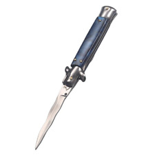 Italian blue pocket knife with thin and outdoor tactical hunting knife picture