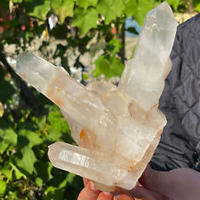 3.64LB A+++Large Natural white Crystal Himalayan quartz cluster /mineralsls 100 picture