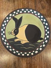 Vintage Ethan Allen Bunny Rabbit Plate.  Easter, Traditional, Folk Art picture