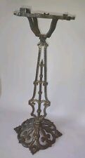 Antique Cast Iron Ashtray Floor Stand Vintage Look Metal Cigar Smoke Butt Holder picture