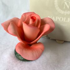Napoleon Capodimonte Porcelain Rose Pink Blooming Vintage With Original Box picture