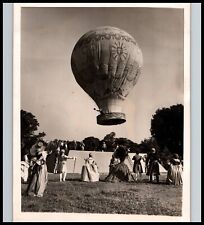 1951 FRANCE FIRST HYDROGEN BALLOON ASCENT VINTAGE ORIG PRESS PHOTO 3 picture