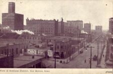 VIEW OF BUSINESS DISTRICT DES MOINES, IA 1907 picture