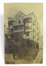 c1910 RPPC Photo Postcard of Michigan Flats Apartment University Fraternity? picture
