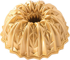 Nordic Ware Cut Crystal Cast Bundt Pan, 10 Cup Capacity, Gold picture