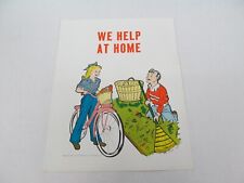 Vtg 1950s Hayes School Wall Posters Good Manners Chores We help at home picture
