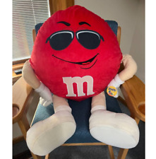 Vintage Red M & M Chocolate,Plush Toy Factory, 32” Pillow, Excellent Condition picture