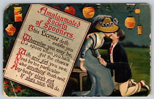 c1910s Womanizer License Amalgamated Society of Spooners Humor Vintage Postcard picture