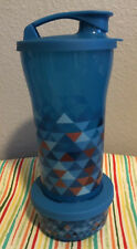 Tupperware Large Tumbler w/ Stack and Twist Small Container Set of 2 Aqua New  picture