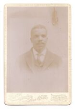 C. 1890s CABINET CARD B.F. OGDEN HANDSOME AFRICAN AMERICAN MAN ALBANY NEW YORK picture