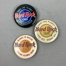 VTG Hard Rock Cafe Eco Pinback Lot / Lot Of 3 / 1.5
