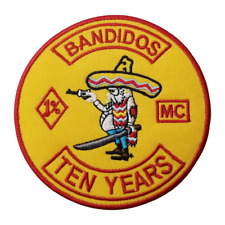 10 Pieces Small MC Bandidos Embroidered Biker Iron on Patches Sewing DIY Badges picture